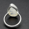 Rainbow Moonstone Ring | Teardrop Cabochon | Clear Blue Flash | 925 Silver | Stepped Bezel | US Size 7 | AUS N/1/2 |  Crystal Heart Melbourne est 1986
