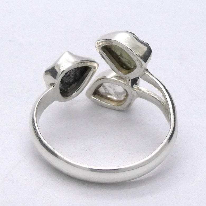 Moldavite Ring, Campo de Cielo Meteorite, Herkimer Diamond | Natural Green Obsidian | Cosmic Connection | Heart Transformation | Crystal Heart Melbourne Australia est 1986