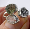 Moldavite Ring, Campo de Cielo Meteorite, Herkimer Diamond | Natural Green Obsidian | Cosmic Connection | Heart Transformation | Crystal Heart Melbourne Australia est 1986