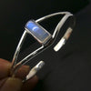 Rainbow Moonstone Cuff Bracelet, 925 Sterling Silver, r1