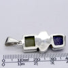 Tanzanite Pendant with Opal and Kyanite, 925 Silver