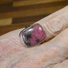 Rhodonite Ring | Deep Pink with Black Veins | Oblong Cabochon | US Size 6.5 | AUS M1/2 | 925 Sterling Silver | Emotionally healing & grounding | Crystal Heart Melbourne Australia est 1986