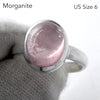 Morganite Ring | Oval  Cabochon | 925 Sterling Silver | Pink Beryl | US Size 6 | AUS L1/2 | Divine Love | Libra Stone | Crystal Heart Melbourne est 1986