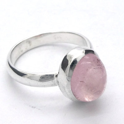 Morganite Ring | Oval  Cabochon | 925 Sterling Silver | Pink Beryl | US Size 6 | AUS L1/2 | Divine Love | Libra Stone | Crystal Heart Melbourne est 1986