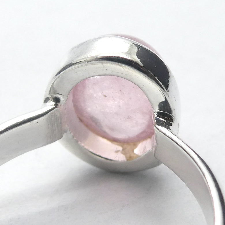 Morganite Ring | Oval  Cabochon | 925 Sterling Silver | Pink Beryl | US Size 6 | AUS L1/2 | Divine Love | Libra Stone | Crystal Heart Melbourne est 1986