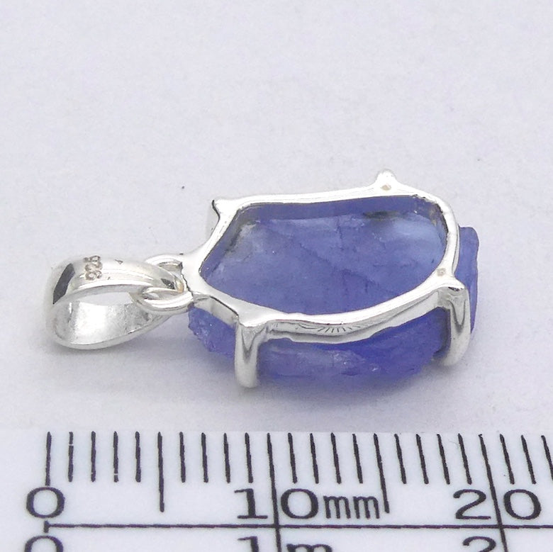 Tanzanite Pendant | Raw uncut Nugget | 925 Sterling Silver | Violet blue | Achieve your spiritual potential  | Genuine Gems at Crystal Heart Melbourne est 1986