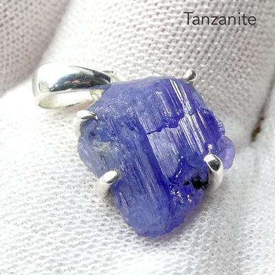 Tanzanite Pendant | Raw uncut Nugget | 925 Sterling Silver | Violet blue | Achieve your spiritual potential  | Genuine Gems at Crystal Heart Melbourne est 1986