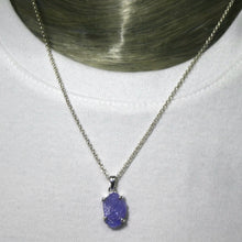 Load image into Gallery viewer, Tanzanite Pendant | Raw uncut Nugget | 925 Sterling Silver | Violet blue | Achieve your spiritual potential  | Genuine Gems at Crystal Heart Melbourne est 1986