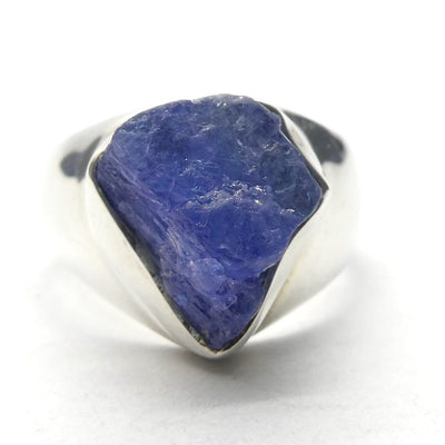 Tanzanite Ring | Raw uncut Nugget | 925 Sterling Silver | Violet blue | Spiritual Evolution | US Size 8.75 | AUS Size R | Genuine Gems at Crystal Heart Melbourne est 1986