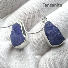 Load image into Gallery viewer, Tanzanite Earring | Raw uncut Nuggets | 925 Sterling Silver | Purple blue | Reach the Peak of Spiritual Evolution | Genuine Gems at Crystal Heart Melbourne est 1986