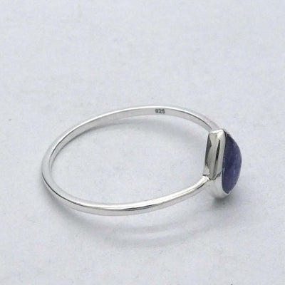 Tanzanite Ring | Dainty Teardrop | 925 Sterling Silver | Violet blue | Spiritual Evolution | US Size 6.75 and 7.75 | Genuine Gems at Crystal Heart Melbourne est 1986
