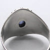 Tanzanite Ring, Oval Cabochon, Ethnic 925 Sterling Silver