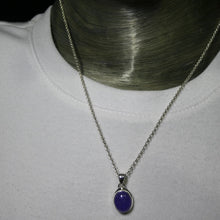 Load image into Gallery viewer, Tanzanite Pendant | Dainty Oval Cabachon | 925 Sterling Silver | Violet blue | Achieve your spiritual potential  | Genuine Gems at Crystal Heart Melbourne est 1986