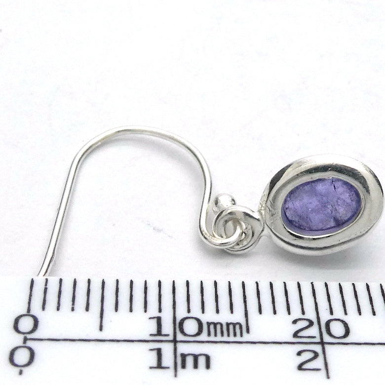 Tanzanite Earring | Dainty oval Cabs | 925 Sterling Silver | Purple blue | Reach the Peak of Spiritual Evolution | Genuine Gems at Crystal Heart Melbourne est 1986
