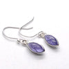 Tanzanite Earring | Dainty Marquis Cabs | 925 Sterling Silver | Purple blue | Reach the Peak of Spiritual Evolution | Genuine Gems at Crystal Heart Melbourne est 1986