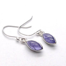 Load image into Gallery viewer, Tanzanite Earring | Dainty Marquis Cabs | 925 Sterling Silver | Purple blue | Reach the Peak of Spiritual Evolution | Genuine Gems at Crystal Heart Melbourne est 1986