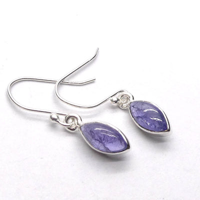 Tanzanite Earring | Dainty Marquis Cabs | 925 Sterling Silver | Purple blue | Reach the Peak of Spiritual Evolution | Genuine Gems at Crystal Heart Melbourne est 1986