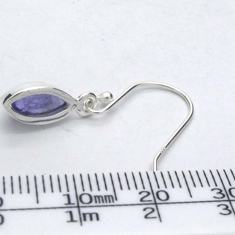 Tanzanite Earring | Dainty Marquis Cabs | 925 Sterling Silver | Purple blue | Reach the Peak of Spiritual Evolution | Genuine Gems at Crystal Heart Melbourne est 1986
