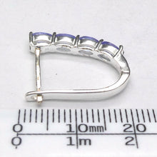 Load image into Gallery viewer, Tanzanite Gemstone  Earrings | 4 Faceted ovals AAA Grade | Natural Stone | Oval Hoops with Secure Fastening | Achieve your spiritual potential  | Genuine Gems from Crystal Heart Melbourne since 1986