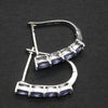 Tanzanite Gemstone  Earrings | 4 Faceted ovals AAA Grade | Natural Stone | Oval Hoops with Secure Fastening | Achieve your spiritual potential  | Genuine Gems from Crystal Heart Melbourne since 1986