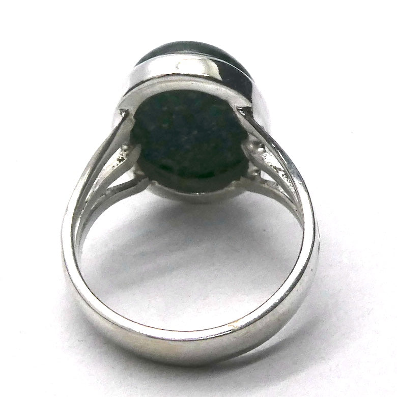 Green Aventurine Ring | 925 Sterling Silver | US Size 8 | AUS Size P1/2 | All Round Healer | Plexus & Physical Heart | Genuine Gems Crystal Heart Melbourne Australia  1986