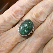 Load image into Gallery viewer, Green Aventurine Ring | 925 Sterling Silver | US Size 8 | AUS Size P1/2 | All Round Healer | Plexus &amp; Physical Heart | Genuine Gems Crystal Heart Melbourne Australia  1986