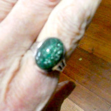 Load image into Gallery viewer, Green Aventurine Ring | US Size 9 | AUS Size R1/2 | 925 Sterling Silver | Plexus &amp; Physical Heart | Genuine Gems from Crystal Heart Melbourne Australia est 1986