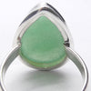 Green Aventurine Ring | 925 Sterling Silver | US Size 7.5 | AUS Size O1/2 | All Round Healer | Plexus & Physical Heart | Genuine Gems Crystal Heart Melbourne Australia  1986