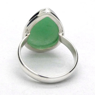 Green Aventurine Ring | 925 Sterling Silver | US Size 10 | AUS Size T1/2 | All Round Healer | Plexus & Physical Heart | Genuine Gems Crystal Heart Melbourne Australia  1986