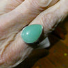 Green Aventurine Ring | 925 Sterling Silver | US Size 10 | AUS Size T1/2 | All Round Healer | Plexus & Physical Heart | Genuine Gems Crystal Heart Melbourne Australia  1986