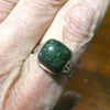 Green Aventurine Ring | 925 Sterling Silver | US Size 9 | AUS Size R1/2 | All Round Healer | Plexus & Physical Heart | Genuine Gems Crystal Heart Melbourne Australia  1986