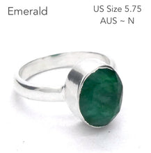 Load image into Gallery viewer, Matrix Emerald Ring | 925 Sterling Silver | Wisdom of the Heart | US Ring Size 5.75 | AUS Ring Size N | Genuine gems Crystal Heart Melbourne Australia est 1986