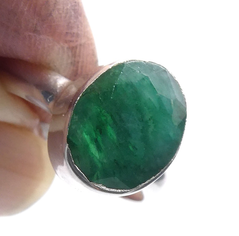 Matrix Emerald Ring | 925 Sterling Silver | Wisdom of the Heart | US Ring Size 5.75 | AUS Ring Size N | Genuine gems Crystal Heart Melbourne Australia est 1986