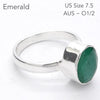 Matrix Emerald Ring | 925 Sterling Silver | Wisdom of the Heart | US Ring Size 7.5 | AUS Ring Size O1/2 | Genuine gems Crystal Heart Melbourne Australia est 1986
