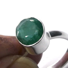 Load image into Gallery viewer, Matrix Emerald Ring | 925 Sterling Silver | Wisdom of the Heart | US Ring Size 7.5 | AUS Ring Size O1/2 | Genuine gems Crystal Heart Melbourne Australia est 1986