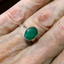 Load image into Gallery viewer, Matrix Emerald Ring | 925 Sterling Silver | Wisdom of the Heart | US Ring Size 7.5 | AUS Ring Size O1/2 | Genuine gems Crystal Heart Melbourne Australia est 1986