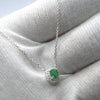 Dainty Genuine Emerald Necklace | 925 Sterling Silver | Creative Joy | Wisdom of the Heart | Genuine gems from Crystal Heart Melbourne Australia since 1986