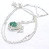 Dainty Genuine Emerald Necklace | 925 Sterling Silver | Creative Joy | Wisdom of the Heart | Genuine gems from Crystal Heart Melbourne Australia since 1986