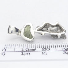 Load image into Gallery viewer, Moldavite over Nickel Iron Meteorite Pendant | Campo de Cielo | Chechia | 925 Sterling Silver | Space | Universal tConnection | Melbourne Australia since 1986