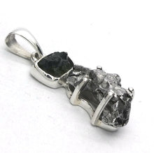 Load image into Gallery viewer, Moldavite over Nickel Iron Meteorite Pendant | Campo de Cielo | Chechia | 925 Sterling Silver | Space | Universal tConnection | Melbourne Australia since 1986
