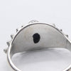 Lapis Lazuli Ring | Oval Cabochon | Sterling Silver | Gothic silver ball work |Meditation | Inner Truth | US Size 6, 7, 8 | Crystal Heart Melbourne  Oz est 1986
