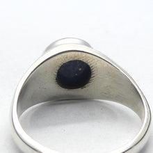 Load image into Gallery viewer, Lapis Lazuli Ring | Round Cabochon | Sterling Silver  Signet Style | Meditation | Inner Truth | US Size 7.5 | AUS O1/2 | Crystal Heart Melbourne  Oz est 1986