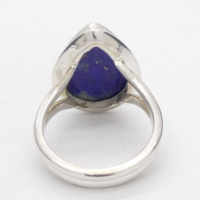 Lapis Lazuli Ring | Teardrop Cabochon | Sterling Silver | Meditation | Inner Truth | US Size 7 | AUS N1/2 | Genuine Gems | Crystal Heart Melbourne Est 1986