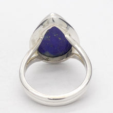 Load image into Gallery viewer, Lapis Lazuli Ring | Teardrop Cabochon | Sterling Silver | Meditation | Inner Truth | US Size 7 | AUS N1/2 | Genuine Gems | Crystal Heart Melbourne Est 1986