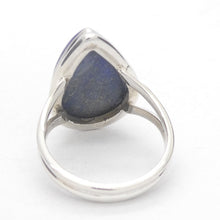 Load image into Gallery viewer, Lapis Lazuli Ring | Teardrop Cabochon | Sterling Silver | Meditation | Inner Truth | US Size 8.25 | AUS Q | Genuine Gems | Crystal Heart Melbourne Est 1986