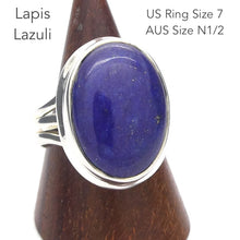 Load image into Gallery viewer, Lapis Lazuli Ring | Teardrop Cabochon | Sterling Silver | Meditation | Inner Truth | US Size 7 | AUS N1/2 | Genuine Gems | Crystal Heart Melbourne Est 1986