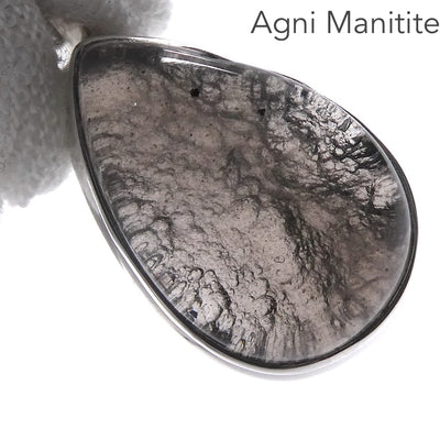 Agni Manitite Pendant | Cabochon | Polished top but Raw Below | 925 Sterling Silver | Open back | Genuine Gems from Crystal Heart Melbourne since 1986