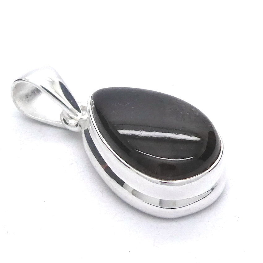 Agni Manitite Pendant | Cabochon | Polished top but Raw Below | 925 Sterling Silver | Open back | Genuine Gems from Crystal Heart Melbourne since 1986