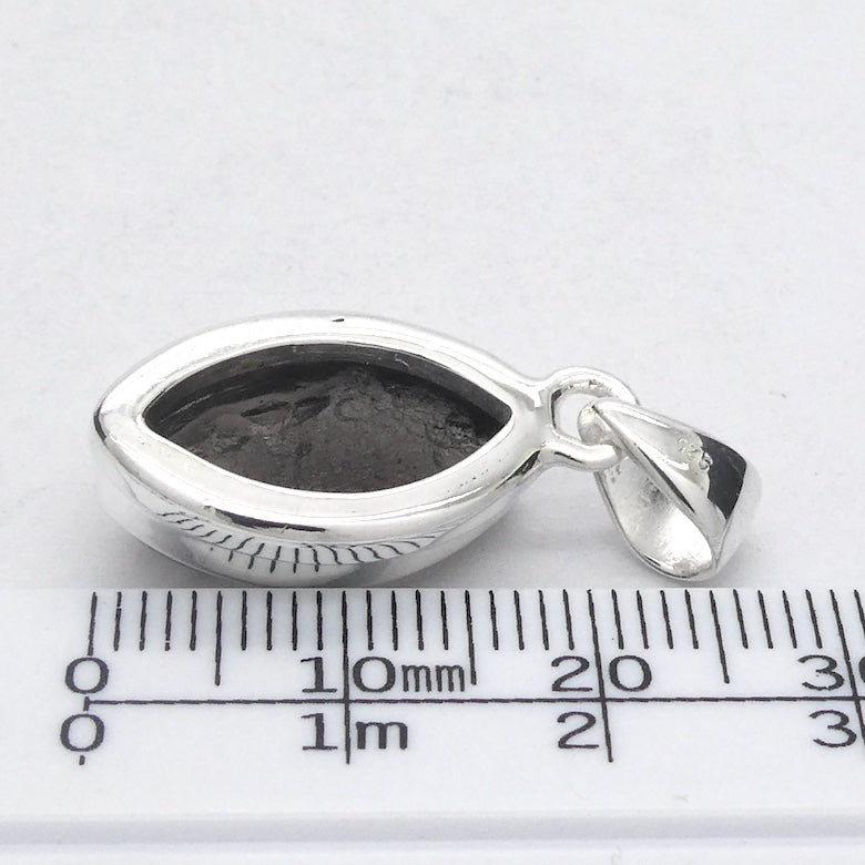 Agni Manitite Pendant | Cabochon | Polished top but Raw Below | 925 Sterling Silver | Open back | Genuine Gems from Crystal Heart Melbourne since 1986