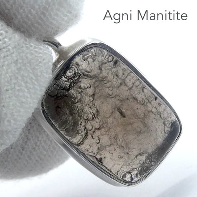 Agni Manitite Pendant | Cabochon | Polished top but Raw Below | 925 Sterling Silver | Open back | Genuine Gems from Crystal Heart Melbourne since 1986